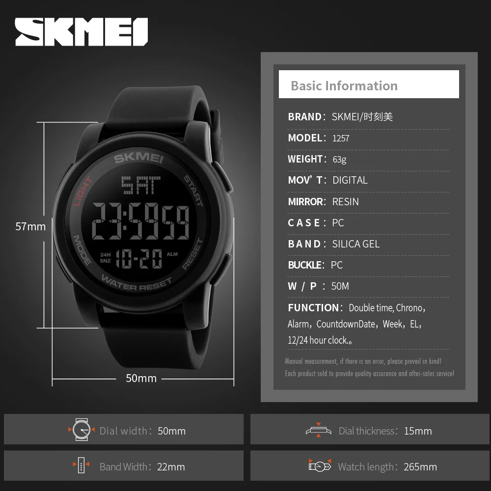 SKMEI Топ люксовый бренд мужские спортивные часы Chrono обратного отсчета мужские светодиодный цифровые часы мужские военные наручные часы Relogio Masculino