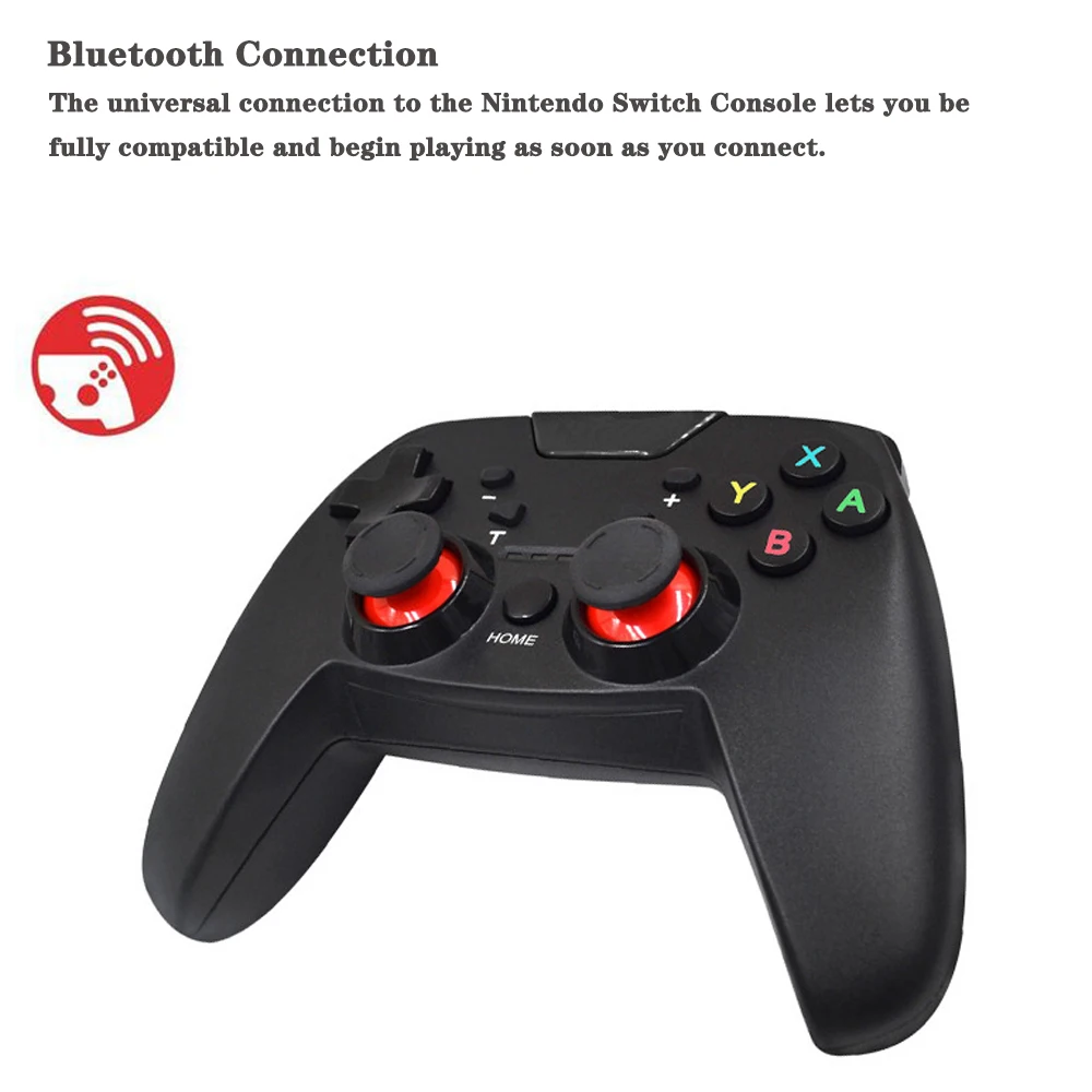Беспроводной Bluetooth игровой джойстик контроллер с функцией вибрации, шестиосевой гироскоп для nintendo Switch Pro Gamepad