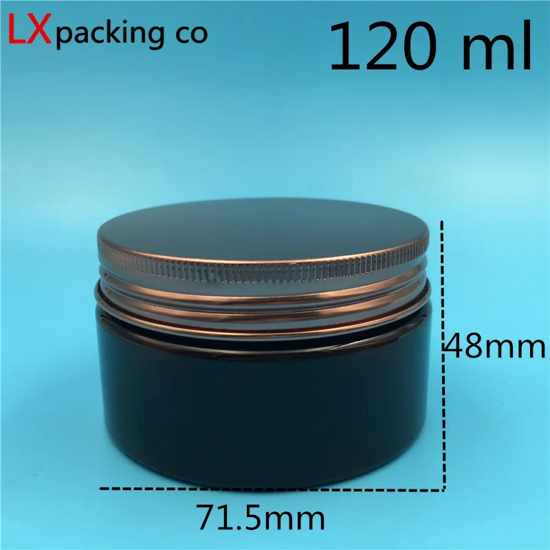 120 ml Bronze cover 30 шт 50 80 100 150 200 250 мл пластиковая коричневая пустая упаковка баночка бронзовая алюминиевая крышка контейнер для крема бутылки - Цвет: 120 ml Bronze cover
