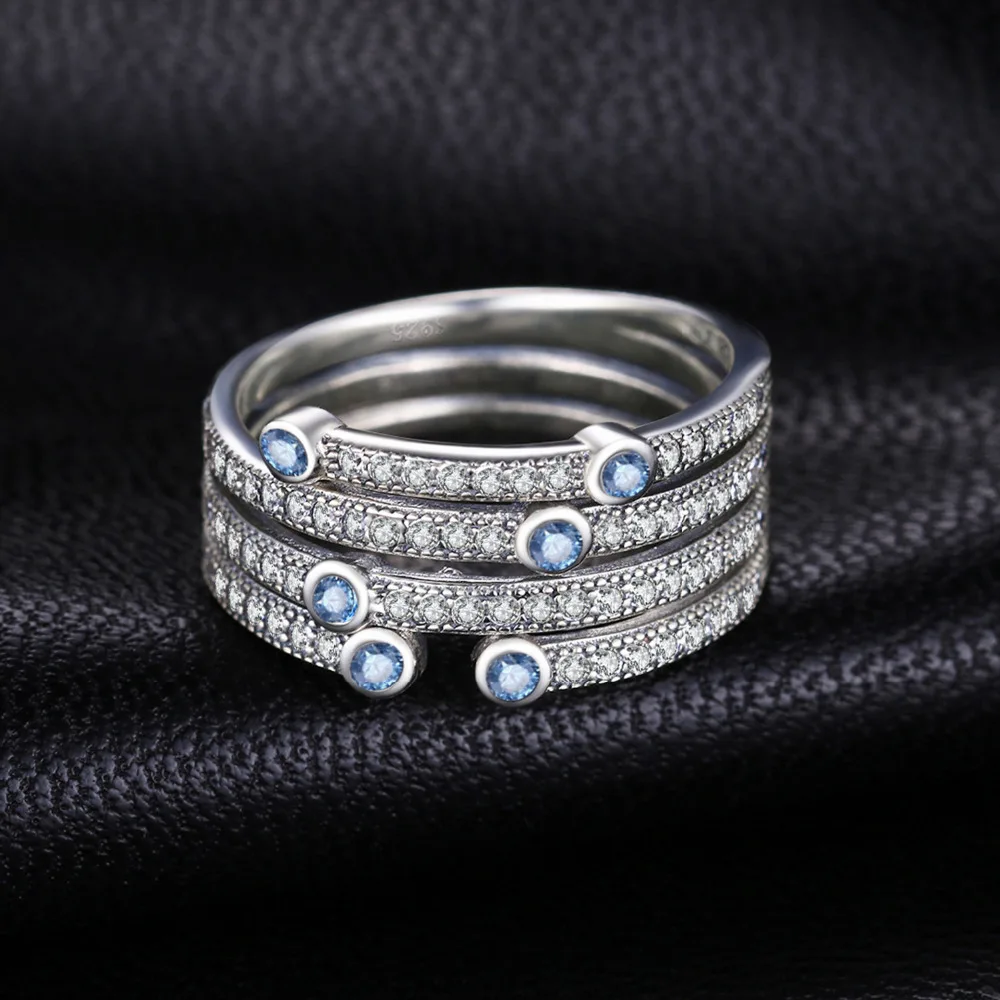 Jewelrypalace 925 стерлингов Серебряные кольца Cubic Zirconia Wedding Band Обручение Ring коктейльные
