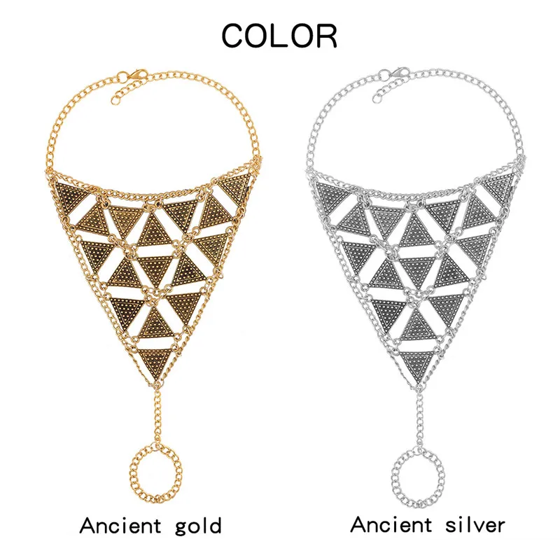 Длинные летние пляжный отдых Треугольники Ножные браслеты браслет сандалии