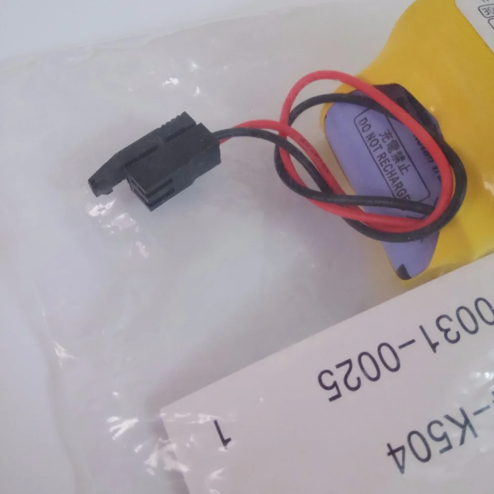 10 packs New Date Original NEW BR-2/3AGCT4A 6V PLC lithium battery with Black plug A98L-0031-0025 A06B-6114-K504 | Электроника