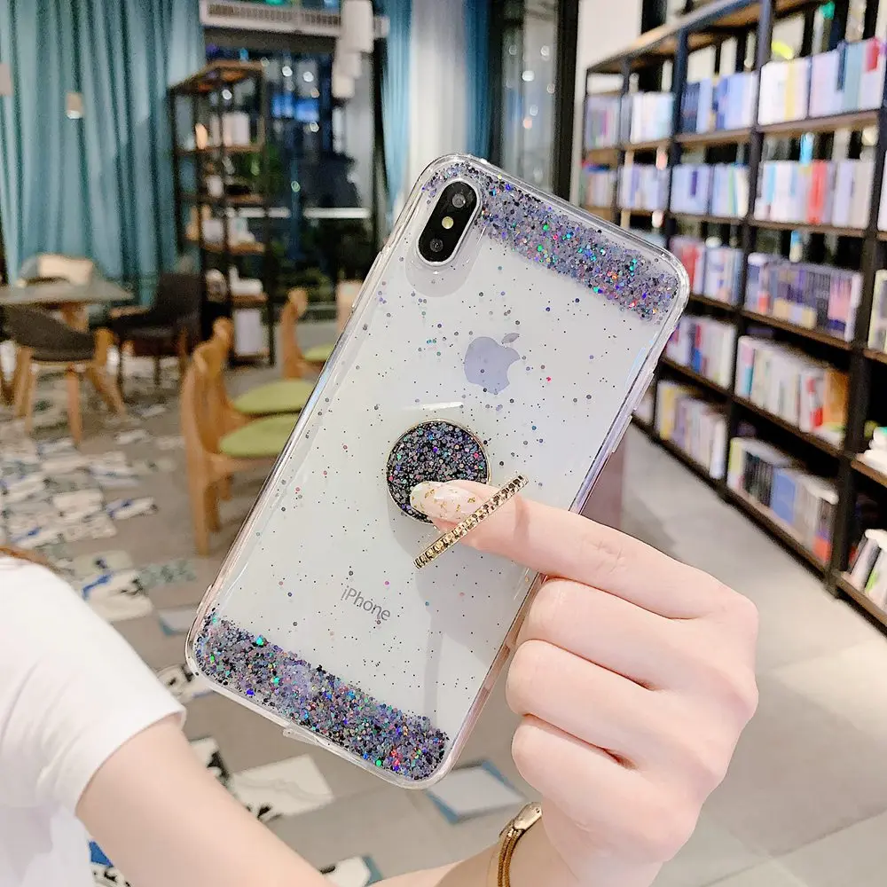 Phone Case For iPhone XR Gitter Luxury On 7 Plus Silicone Cover XS Max 6 6S X 8 Coque Cute |