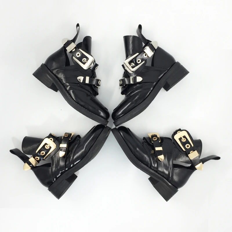 Женские ботильоны в байкерском стиле роскошная дизайнерская обувь для женщин