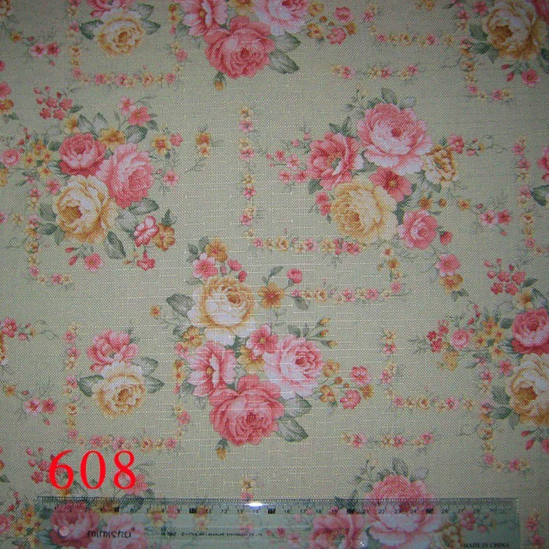 

New Upscale Flowers Pattern 8846 Clothing Home Decor Material DIY Handmade Sewing Bamboo Linen Printing Fabric Cloth Width280cm