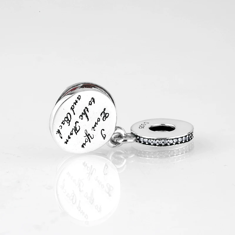 Lover charms Hot sale 925 Sterling Silver I Love you Fashion pendants Fit Original Pandora Charm Bracelet Bangles Jewelry