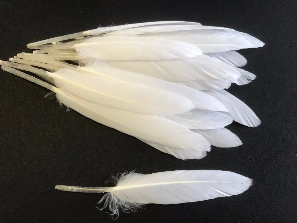 New 20pcs snow white goose duck feathers 10-15cm 4-6inch in length DIY jewelry crafts accessrorys home&ampgarden | Дом и сад