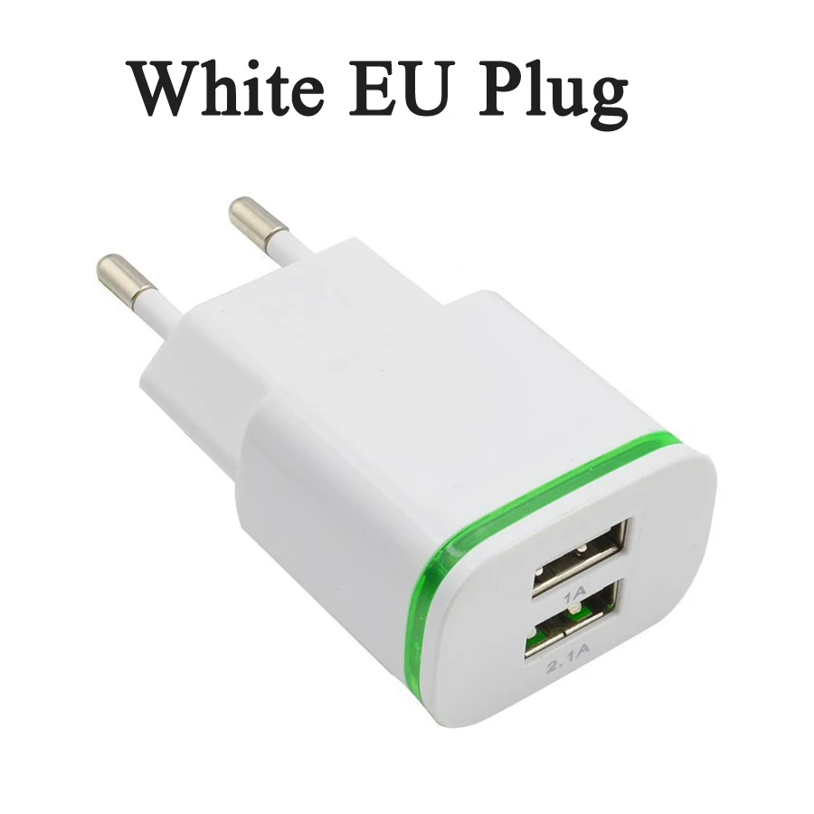 White EU 2 Port Универсальный 4-Порты и разъёмы USB Зарядное устройство 5V 4A/2A 4 Порты usb Смарт настенный Зарядное устройство для путешествий Зарядное устройство светодиодный светильник со штепсельной вилкой европейского стандарта для iPhone samsung LG - Тип штекера: White EU 2 Port