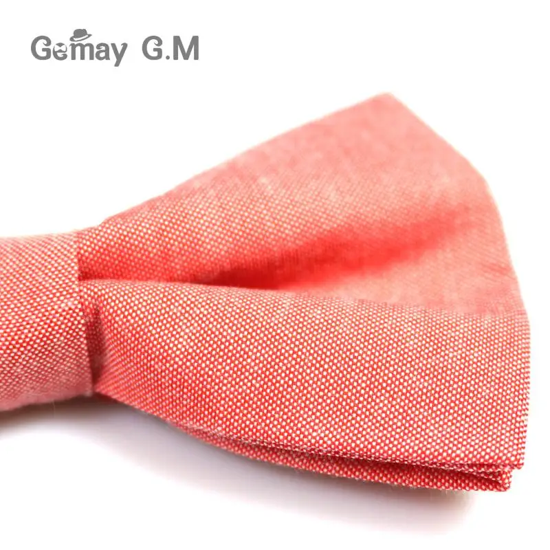 New Men's solid color cotton bow tie double Candy-colored Suit Bowtie Unisex Cotton Double-deck Bowties for Man Male Neckwear |
