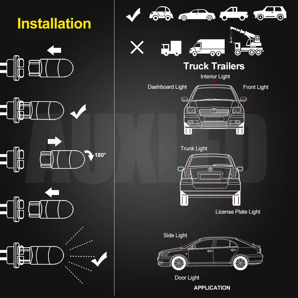 10 шт. супер яркий Авто 78 светодиодный T15 W16W 921 Canbus OBC безошибочный 12067 запасной