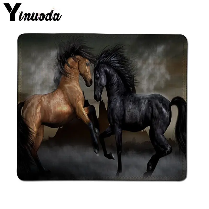 Lock Edge25x29cm Yinuoda, крутой резиновый коврик для мыши в виде лошади, прочный Настольный коврик для мыши,, большой коврик для мыши, клавиатуры, коврик - Цвет: Lock Edge25x29cm