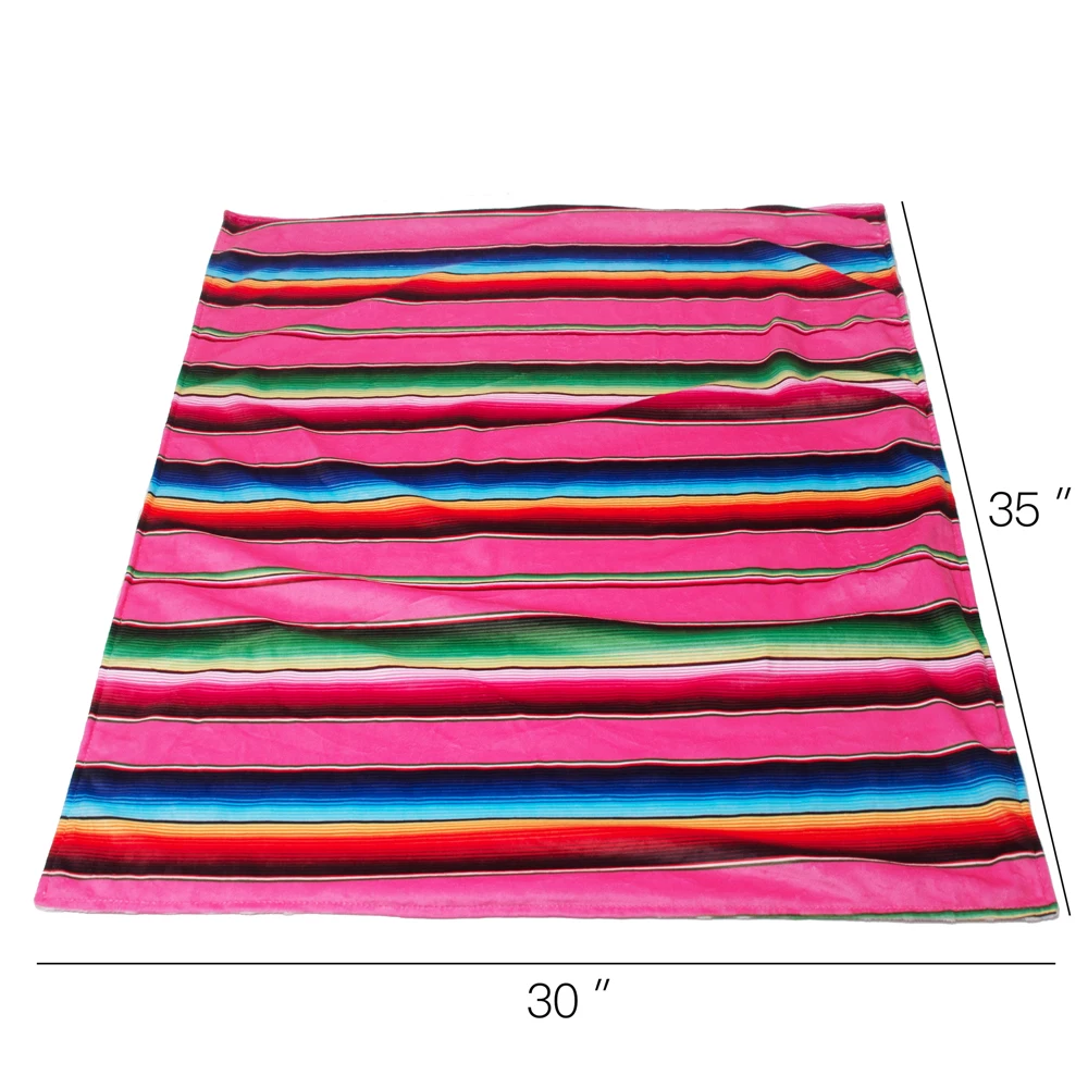 70 см * 90 Радуга Serape Minky одеяло оптом заготовки в полоску детское мягкое для малышей