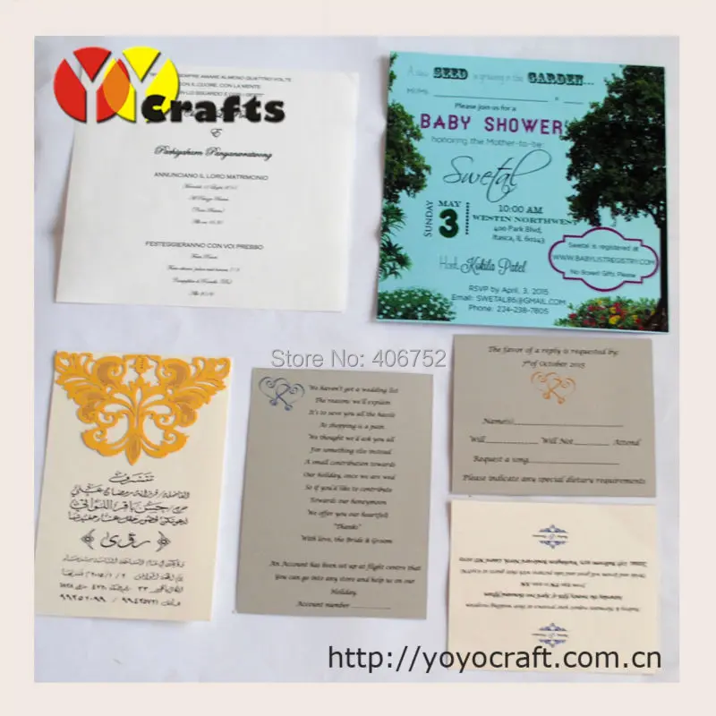 Индивидуальный дизайн элегантные карманные складные приглашения на свадьбу