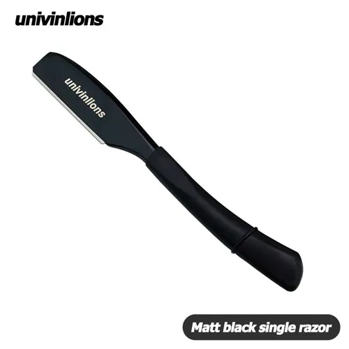 Matt black razor " univinlions, золотые, серебряные лезвия, прямая бритва, палочка для мужчин и женщин, парикмахерский нож для бритья, весенний дизайн, борода, лицо, подмышек, тело - Цвет: Matt black razor