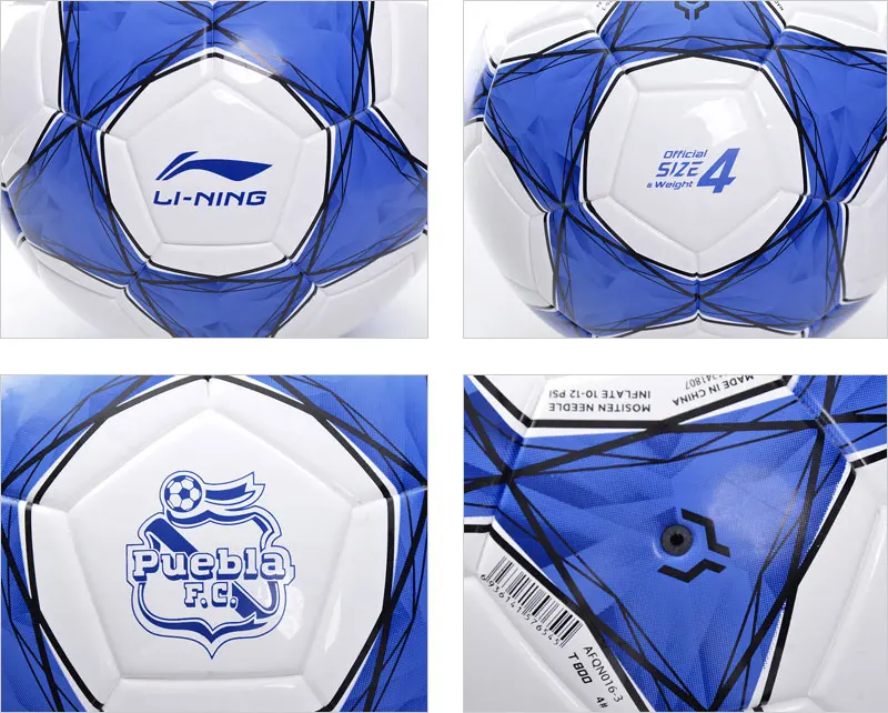 Li-Ning Puebla Club Soccer T800 Официальный Размер 4 ПВХ Обучение Футбол подкладка Спорт Футбол AFQN016 ZYF339