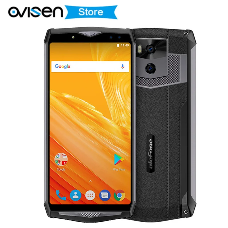 Ulefone power 5 Android 8,1 13000 мАч смартфон 6," Face ID MTK6763 Восьмиядерный 6 ГБ 64 Гб 21 МП Беспроводное зарядное устройство 4G мобильный телефон - Цвет: Black