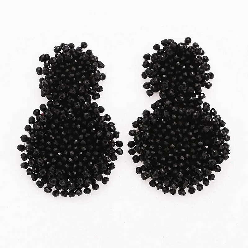 E1080 Black Sehuoran, высокое качество, серьги для женщин, стекло, ручная работа, сердце, висячие серьги, Ретро стиль, дизайн, модные украшения, свадебные Oorbellen - Окраска металла: E1080 Black