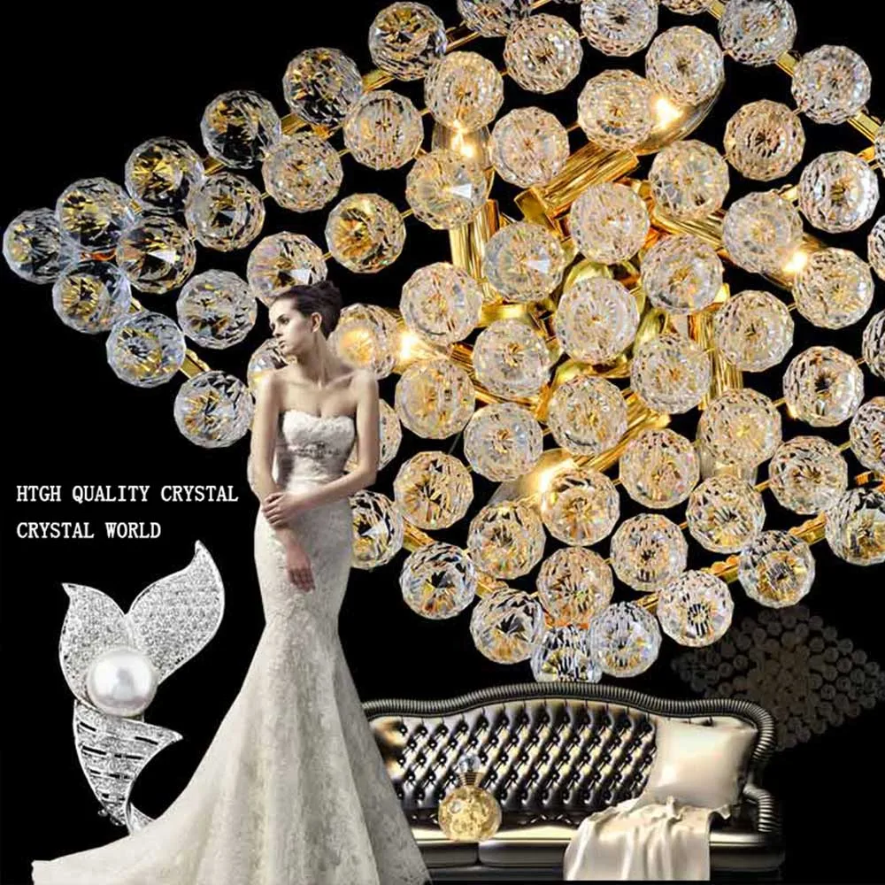 Европейская современная простая Хрустальная маленькая люстра светодиодный