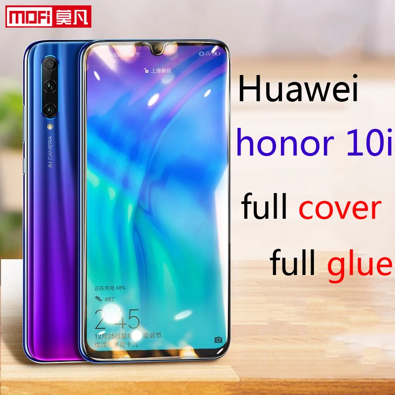 Защитная пленка для экрана huawei honor 10i закаленное стекло полное покрытие 9H 2.5D Mofi