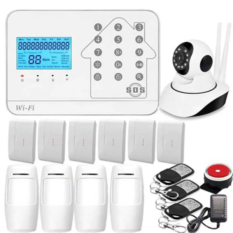 Беспроводной SIM GSM Главная RFID охранной сенсорная клавиатура Wi Fi сигнализация