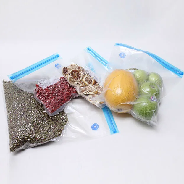 Вакуумные пакеты для хранения пищевых продуктов с насосом многоразовый