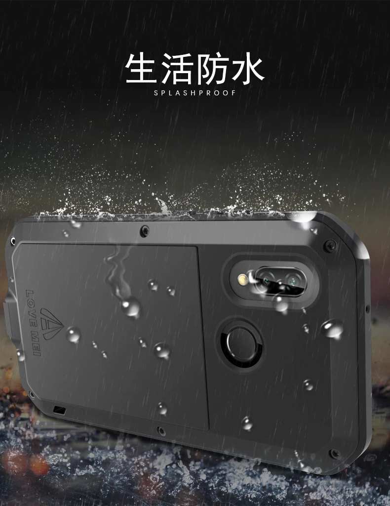 Чехол Love Mei Armor для huawei P20 Lite P20 Pro противоударный алюминиевый металлический чехол для huawei P20 закаленное стекло полная защита