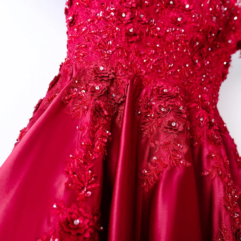 Vestidos A-Line вечернее платье милое выпускное платье атласные вечерние платья с аппликацией длинное платье Новая мода vestido de festa