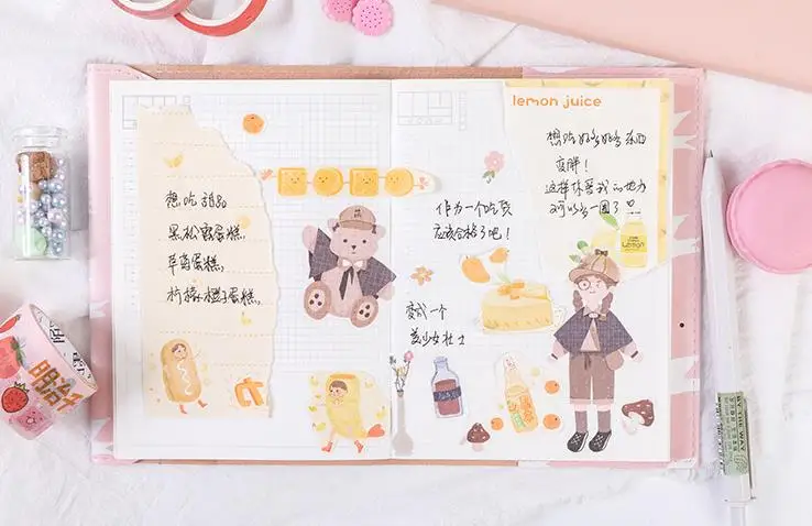 1 шт. Kawaii Японские закуски десерт Еда Серии бумажные блокноты для записей планировщик Стикеры для записей блокноты прикольный канцелярский стикер