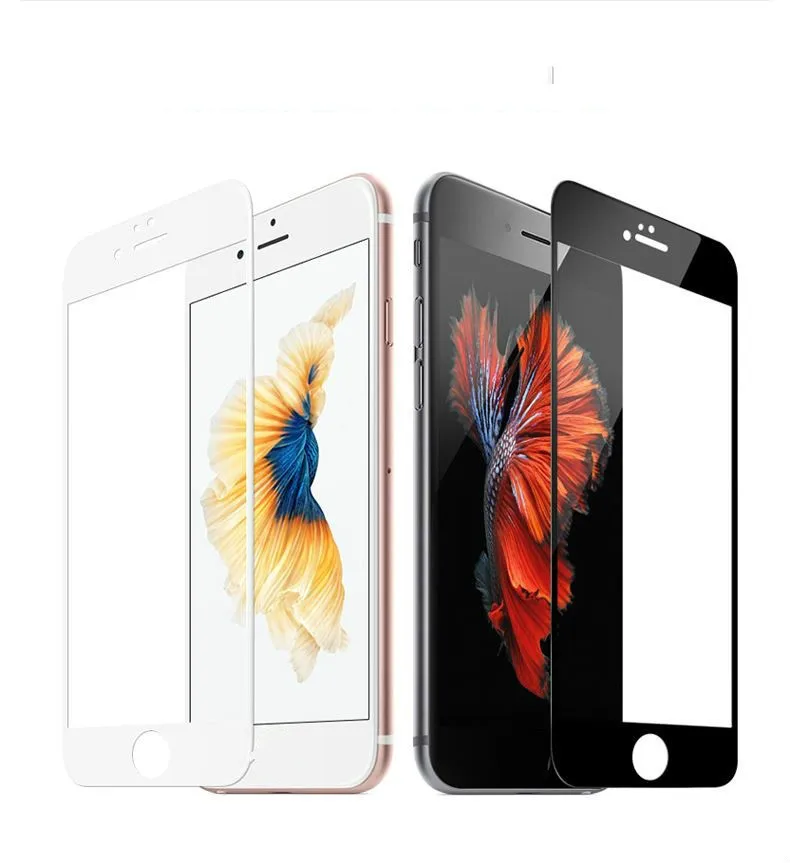 Закаленное 3d-стекло с мягкими краями и полным покрытием для iPhone 7 защита экрана