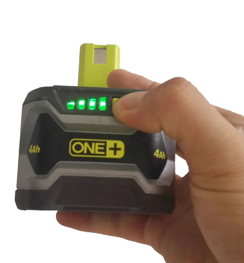 Ryobi RB18L40 18 В 4.0Ah один + Высокое Ёмкость Перезаряжаемые литий-ионный Батарея W/уровня