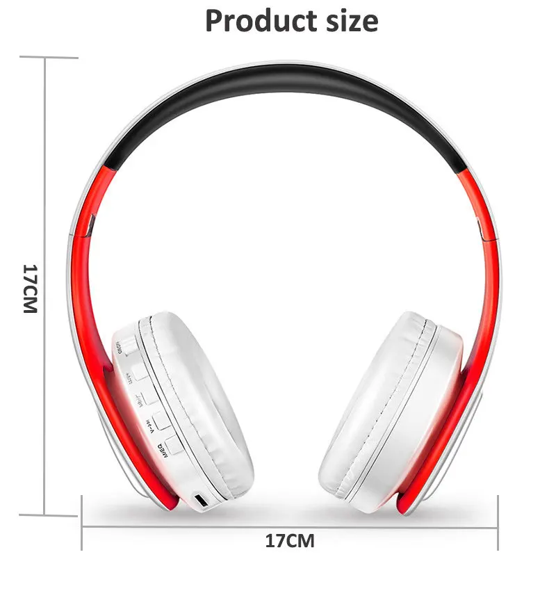 IceRay качество стерео Mp3 беспроводные Bluetooth наушники для телефона Поддержка SD карты с микрофоном