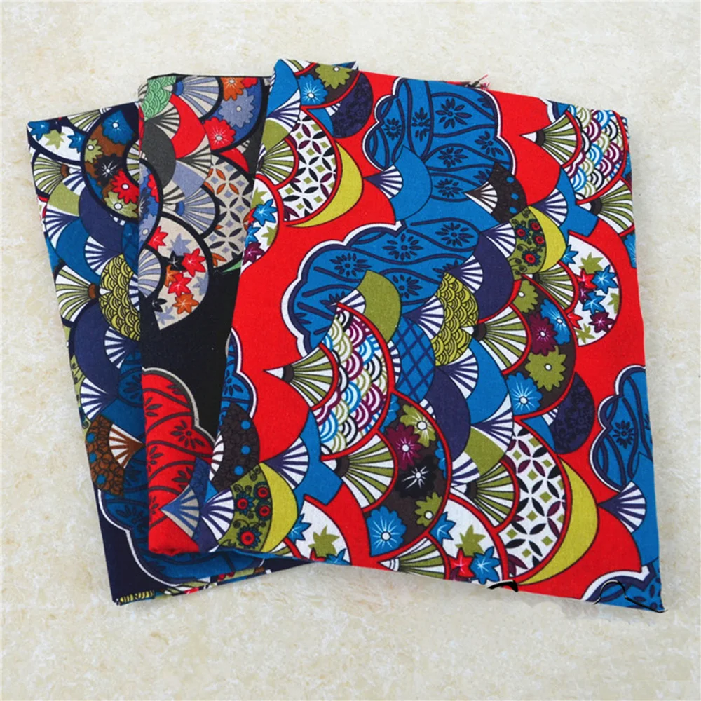 50*145 см японский вентилятор белье хлопковая ткань постельной софы тканей для