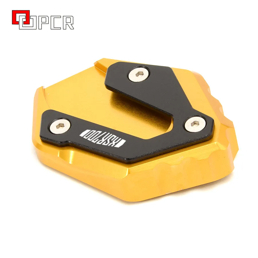 XSR700 logo Gold Для Yamaha MT07 FZ07 TRACER 700 GT 700GT мотоцикл увеличитель боковой стойки расширение пластина - Цвет: XSR700 logo Gold