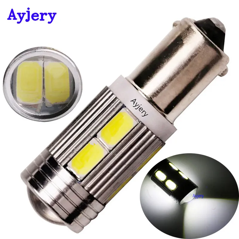 AYJERY 4 шт./лот белые лампы BA9S Led 12 В Автомобильные светодиодные 5730 10 SMD 10LED