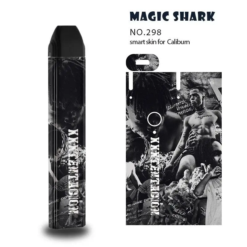 Magic Shark Che Guevara Dreamy Sky Scarlett Sexy Woman No Fade PVC Bumpy Sticker Wrap Film Case for Uwell Caliburn 288-300 - Цвет: 298