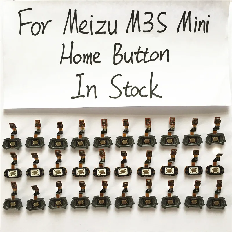 Лучшая версия Кнопка Домой ключ с резиновой лентой Замена для Meizu M3S мини сотовый
