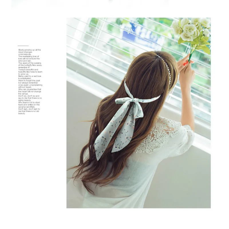 Корейский Летний ободок головной убор для Женщин Жемчужная лента повязка для волос для девочек винтажная мягкая резинка для волос обруч для волос аксессуары для волос