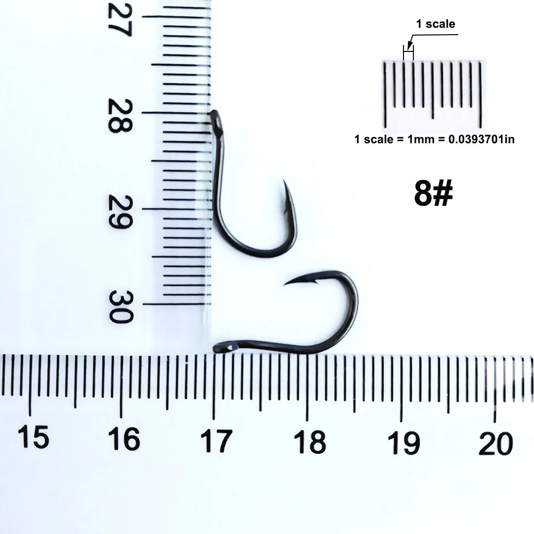 100pcs Size 8 100 шт. крючки для ловли карпа, Япония, с тефлоновым покрытием, джиг круговой крюк, Wedkarstwo Carpfishing Pesca Carpa, рыболовные снасти L - Цвет: 100pcs Size 8