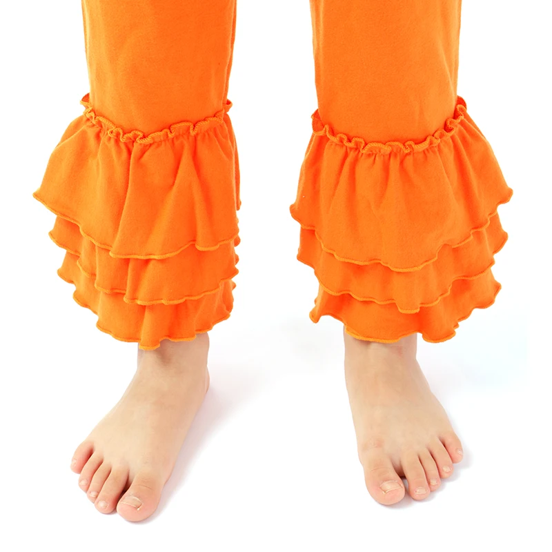 Kaiya Angel/2017 г. Одежда для маленьких девочек на Хэллоуин осенняя оранжевая рубашка с