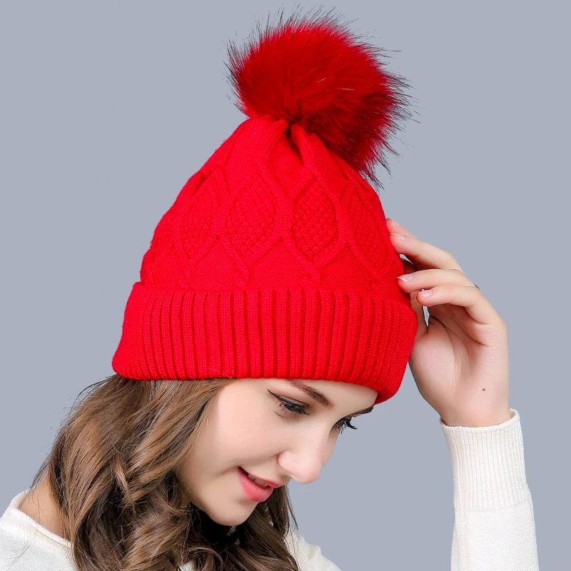 Youhan Skullies шапочки модные женские туфли шляпа зимние однотонные утепленные Пентакль прекрасная леди теплая шапка вязаный шерстяной Кепки Прямая