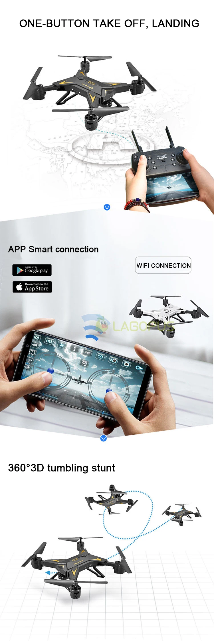 Камера lagopus Дрон 20 мин продолжительность полета складной 1080P широкоугольный wifi FPV Дрон с камерой HD Квадрокоптер мини Дрон