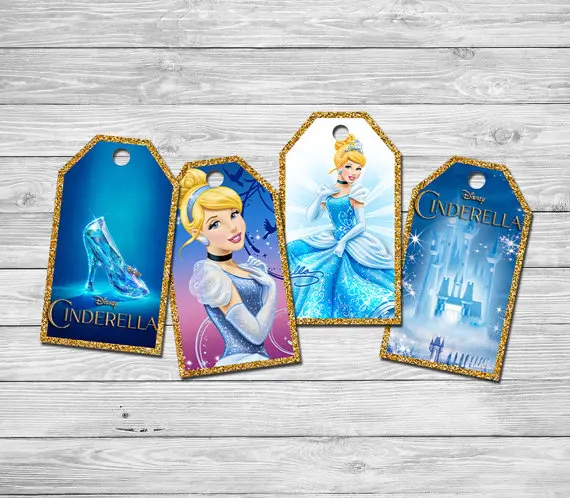 Ярлыки принцессы Золушки с благодарностью ярлыки подарочные сувениры украшения