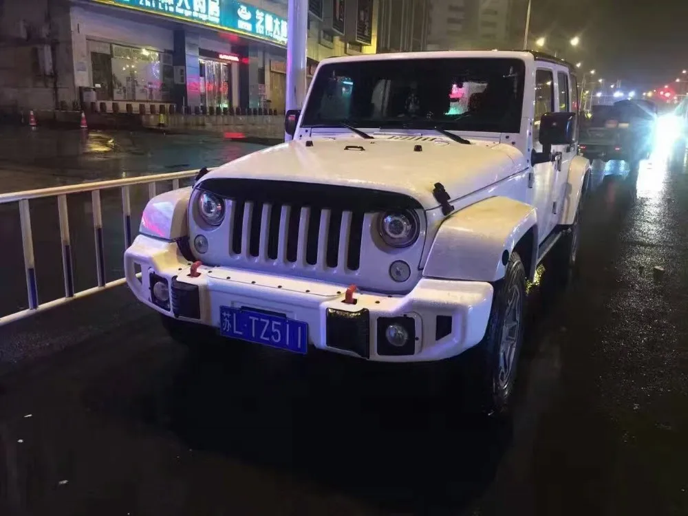 Для HummerH1 7 дюймов светодио дный Звездное фары с дьявол Демон Halo Ангел глаз для Jeep Wrangler 97-16 TJ CJ JK " фары