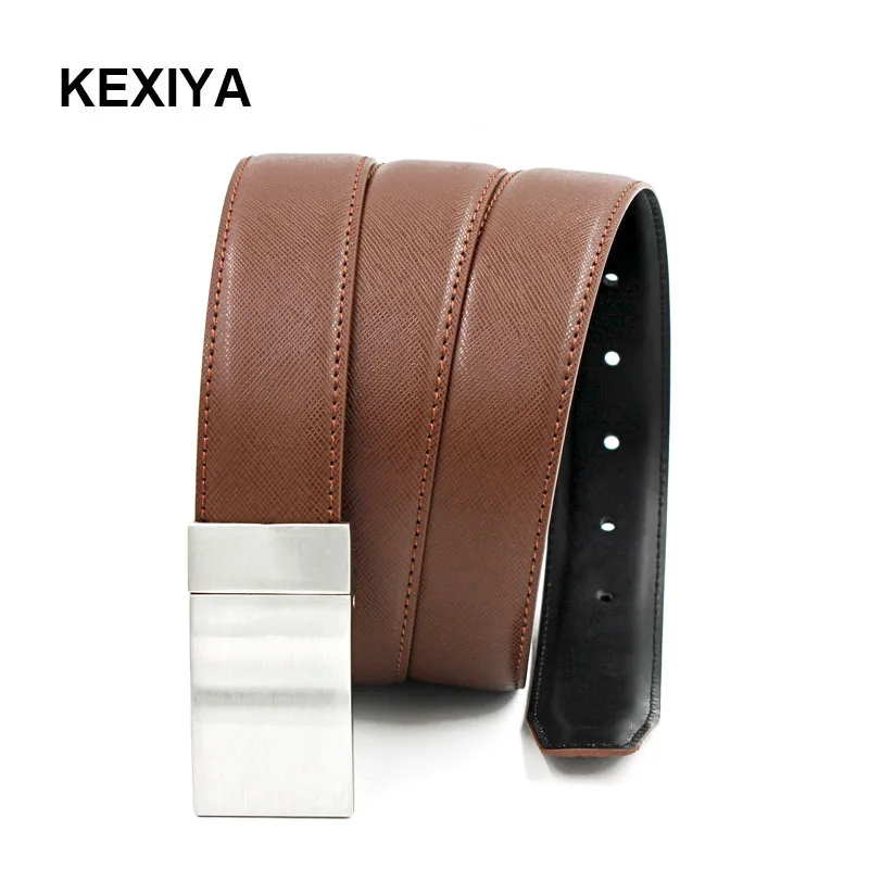 KEXIYA мужской ремень дизайнерский кожаный светильник Коричневые джинсы с