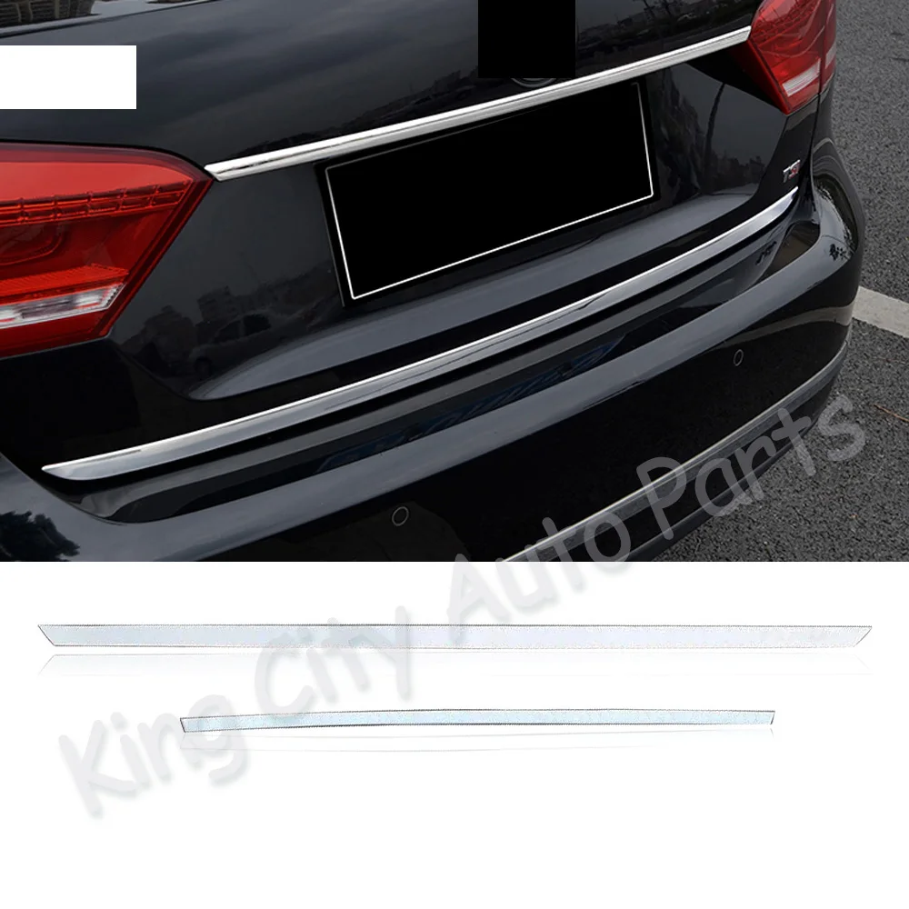 Capqx для VW Passat B7 2011- Задняя Крышка багажника из нержавеющей стали для задней двери ворота бампер отделка двери молдинг украшающая полоса
