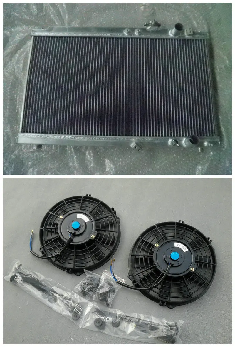 Высокопроизводительный алюминиевый радиатор + 2 вентилятора для Honda 1994-2001 Acura Integra