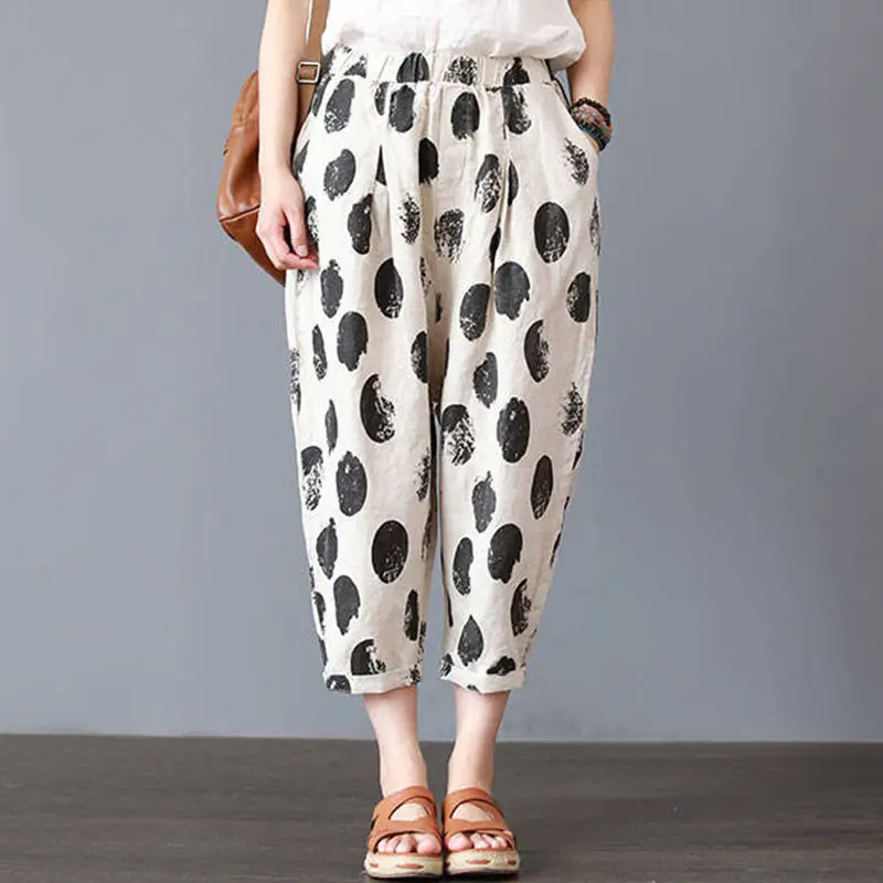 Women's trousers loose thin pants casual pants seven points harem pants carrot pants