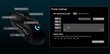 Проводная/Беспроводная игровая мышь logitech G403 2,4G 12000 dpi RGB весовая Эргономика