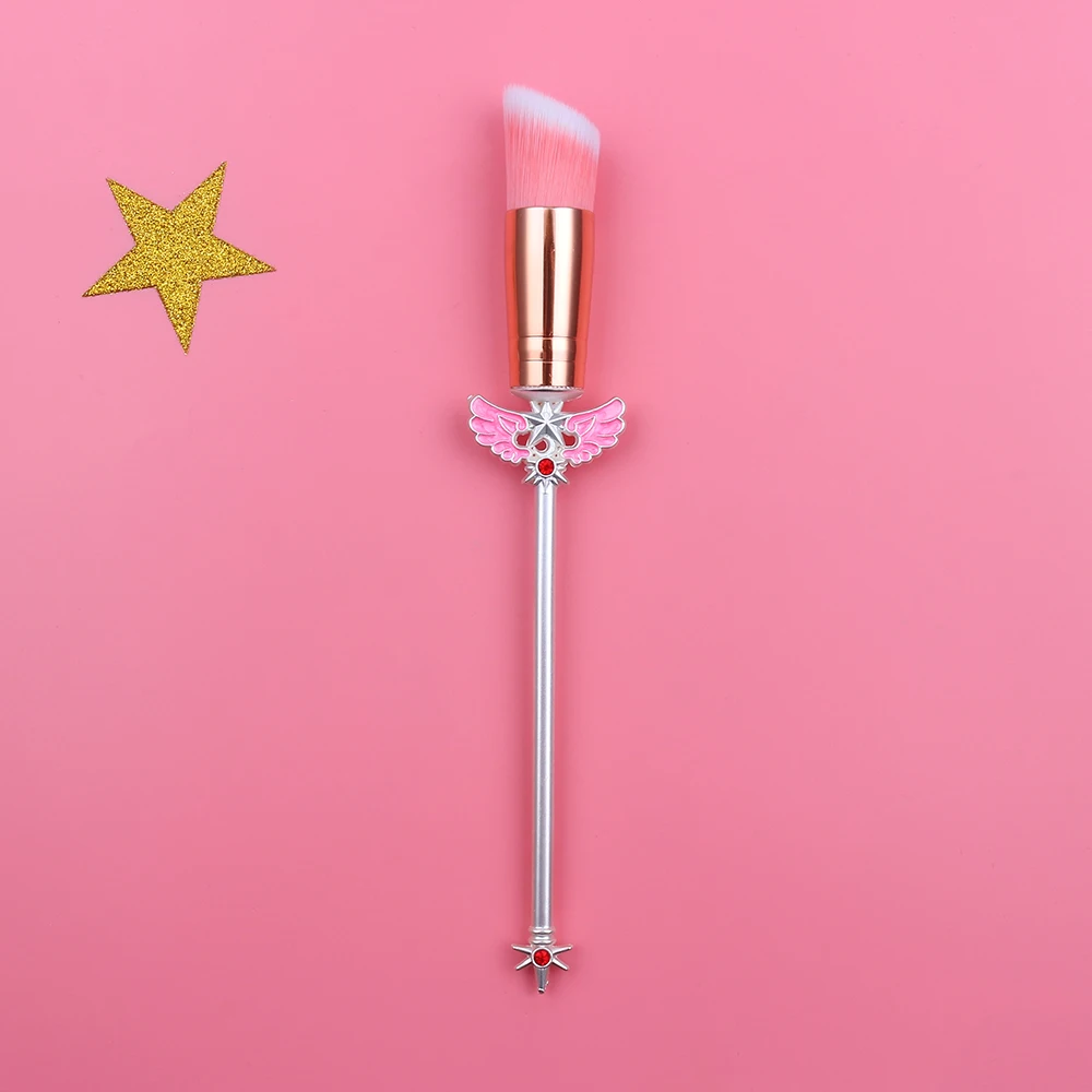 Розничная, 1 шт., кисти для макияжа Sakura/Sailor Moon, тени для век/румяна/бровей/губ, кисточка для профессионального макияжа, кисть для смешивания