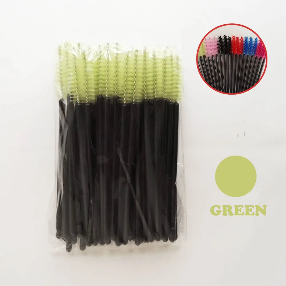 50 шт. разноцветные одноразовые аппликаторы для туши ресниц|makeup brushes cosmetics tools|cosmetic